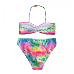 Kinderen \'zwempak met halterhals en gradiëntkleur