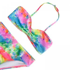 Kinderen \'zwempak met halterhals en gradiëntkleur