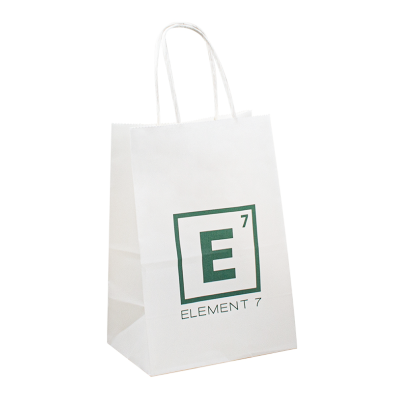 Aangepaste papieren zak met uw eigen logo, wegwerp Eco -vriendelijke papieren zak met gedraaide handvat, drukbruine kraft papieren zakken afdrukken