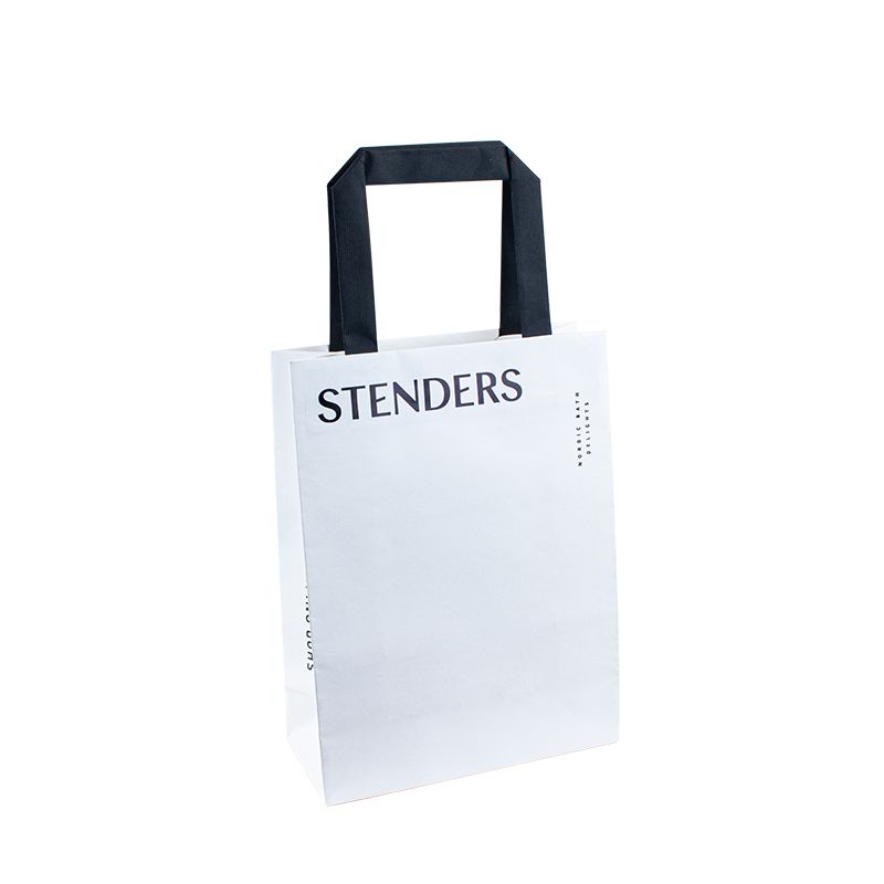 Custom Gedrukt uw eigen logo voor restaurant Catering Food afhaalmaaltijden Togo verpakking Kraft Brown Paper Bag met handgrepen