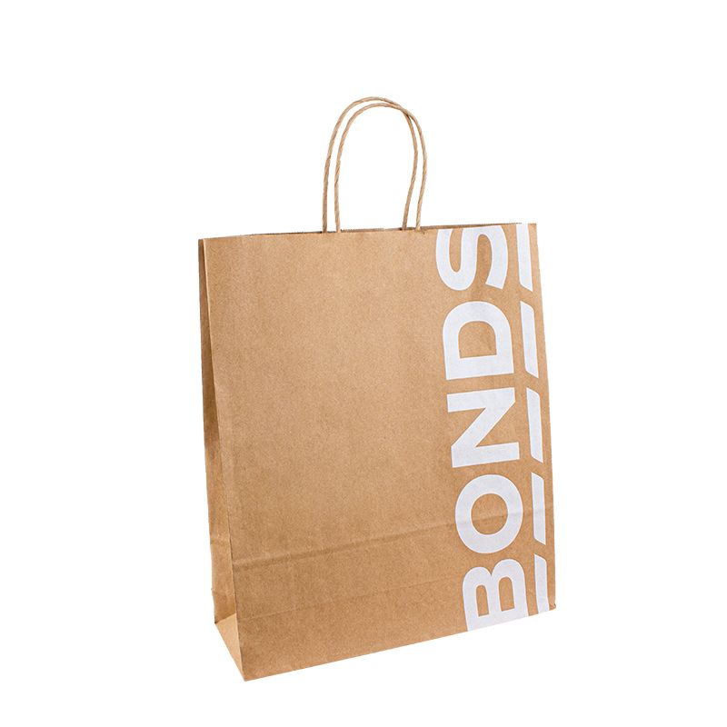 papieren zakken voor cadeau 25kg handgrepen platte handvat papieren zak met je eigen logo