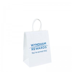 Kraft Bag White Paper Bag met logo snoep aangepaste papieren ambachtelijke zakken met logo