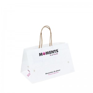 Kraft Bag White Paper Bag met logo snoep aangepaste papieren ambachtelijke zakken met logo