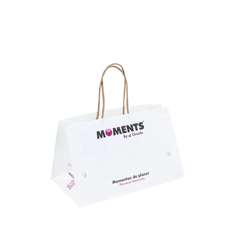 Kraft Bag White Paper Bag met logo snoep aangepaste papieren ambachtelijke zakken met logo