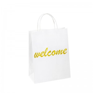 Bedankt papieren tas je promotionele kraft papieren winkelzak papier cadeauzakken met handgrepen kraft papieren zak