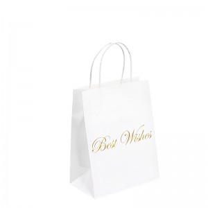 Bedankt papieren tas je promotionele kraft papieren winkelzak papier cadeauzakken met handgrepen kraft papieren zak