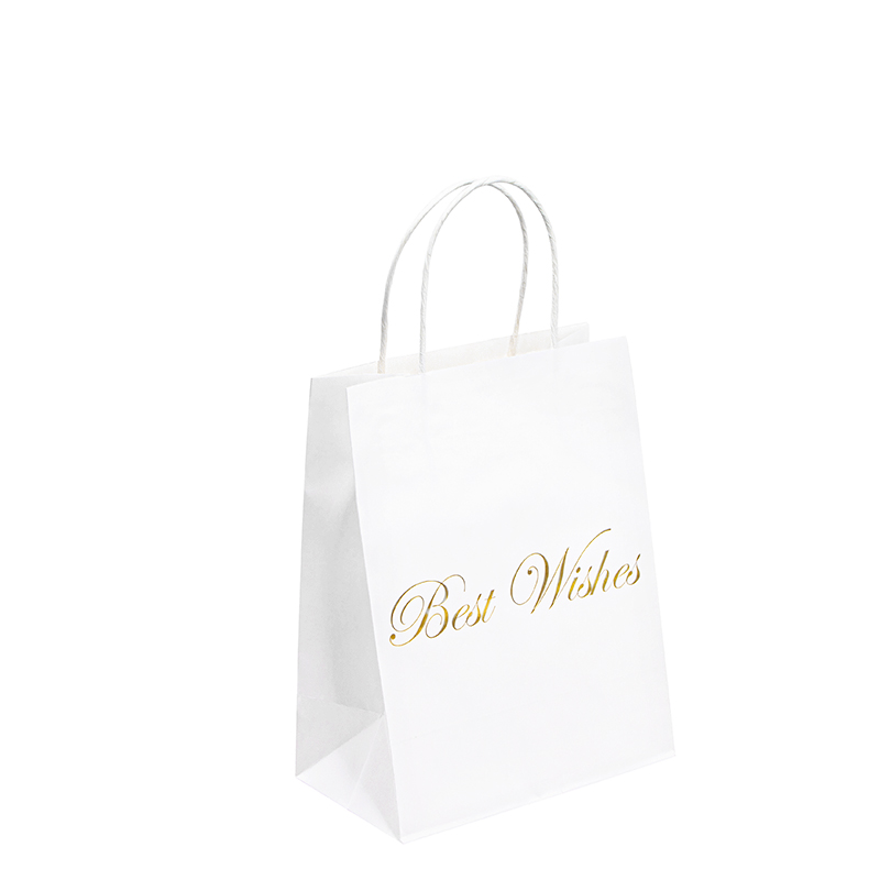 Bedankt papieren tas je promotionele kraft papieren winkelzak papier cadeauzakken met handgrepen kraft papieren zak