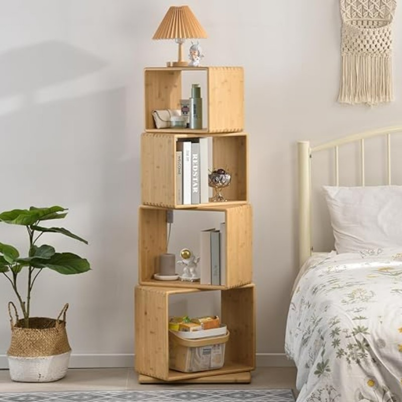 Bamboe bureau boekenplank opslag organizer display plank rack aanrecht platforms boek staan ​​planken tabletop boekenkast voor thuiskantoor