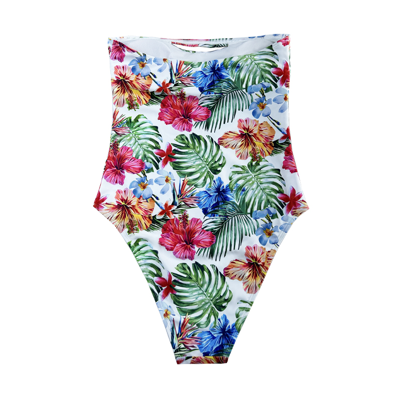 Sexy strapless print etnisch eendelig stukje