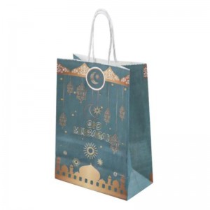 Groothandel Eid Mubarak Party Gift Kraft Paper Bag Islamitische moslimfestival Party Decoratie Ramadan Goodie Bags