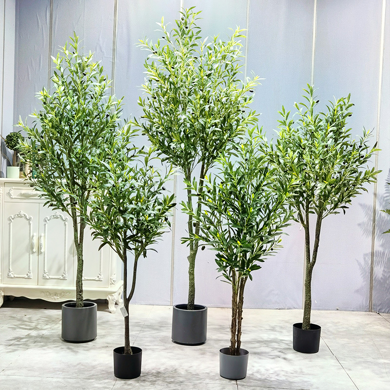 Groothandel Faked Garden Supplies Plastic Faux Indoor Outdoor Artificial Olive Tree voor bruiloft centerpieces Tafdecoraties