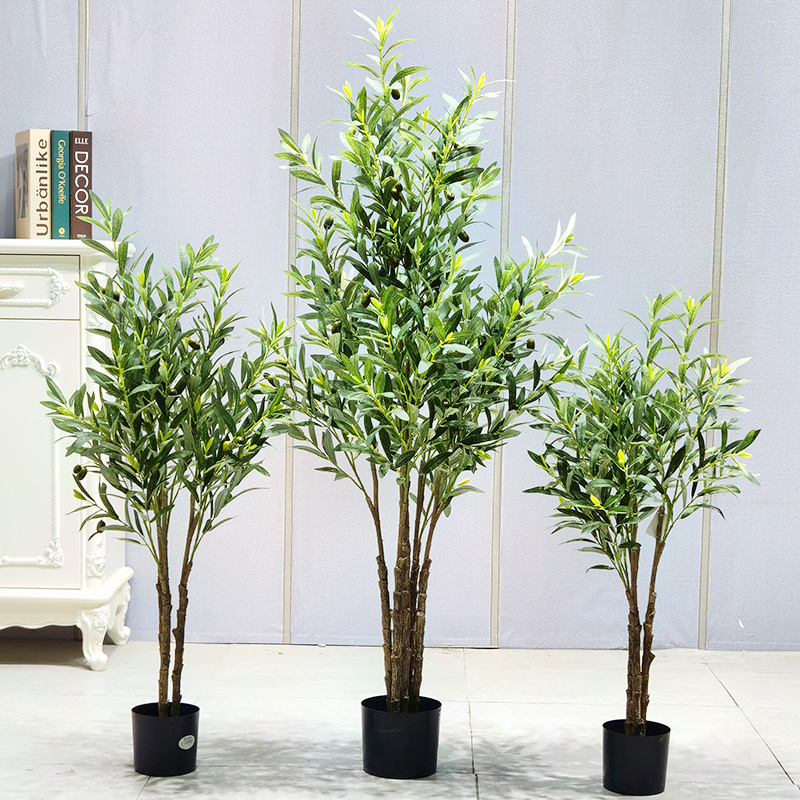 Groothandel Faked Garden Supplies Plastic Faux Indoor Outdoor Artificial Olive Tree voor bruiloft centerpieces Tafdecoraties