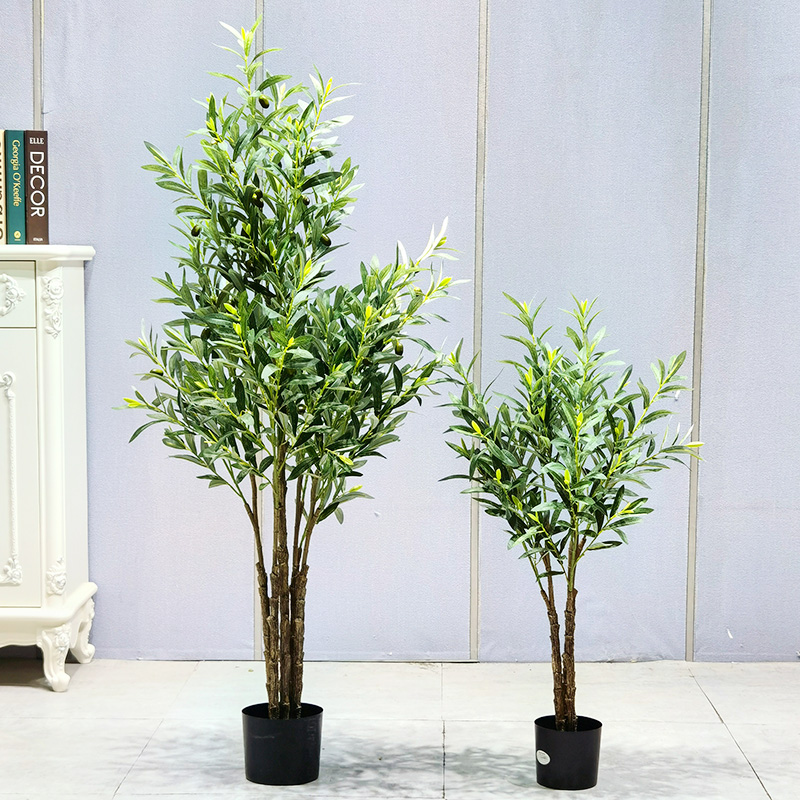 Groothandel Faked Garden Supplies Plastic Faux Indoor Outdoor Artificial Olive Tree voor bruiloft centerpieces Tafdecoraties