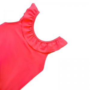 Baby aangepaste zwemkleding ruches ruche streep baby badkleding oem badkleding strandkleding kinderen meisjes