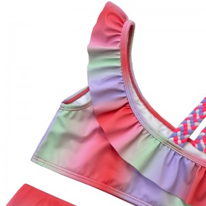 Gradiëntkleur baby meisje zwemkleding groothandel meisjes badmode kinderen bikini baby badkleding oem