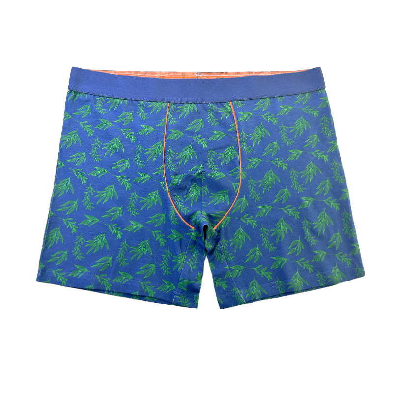 Fashion Full -geprinte gewone kleur ondergoed Men \\ 's kerstboxer -briefs Comfortabele zachte mannen ondergoed aanpassen