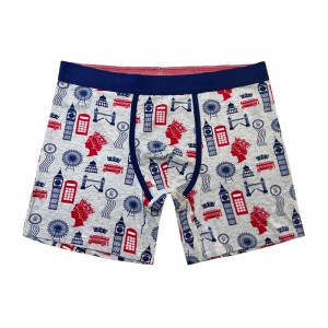 Pas gewone kleur ondergoed mode volledig gedrukt comfortabele zachte mannen ondergoed Men \\\\\'s kerstboxer -briefs kleurcontrast