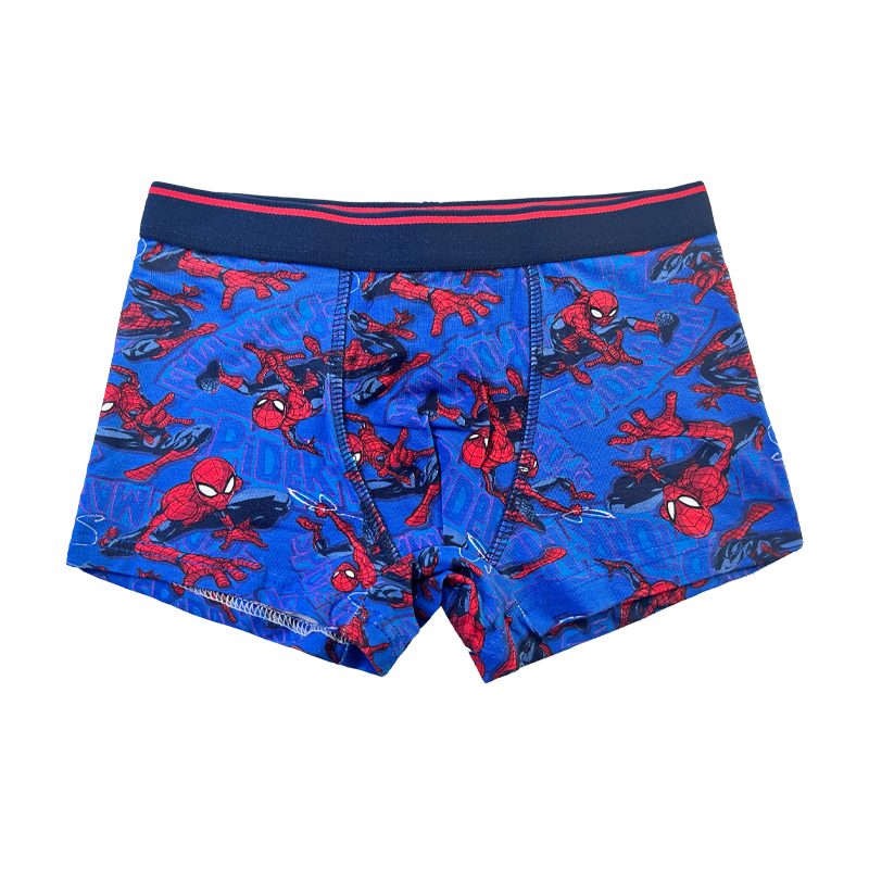 Baby Navy Blue Spider-Man Print Comfort Basic Boy onderbroek Kleurcontrast