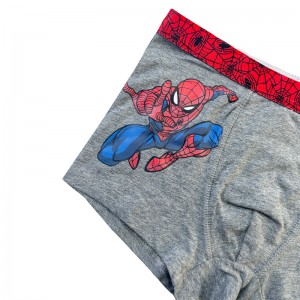 Boy onderbroek Spiderman Print kleurcontrast Baby grijze onderbroek Comfort Basic