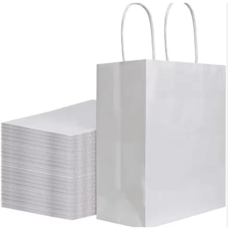 Aangepaste kraftpapierzakken met uw eigen persoonlijke logo -shopping cadeau -papieren zakken
