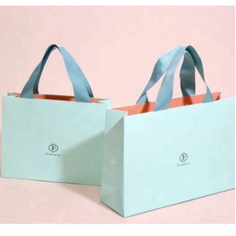 Groothandel aangepast Luxe Craft Gift Brown White Packaging Bolsa de Papel Gedrukte winkelcadeau Tas Kraft Paper Bags met uw eigen logo