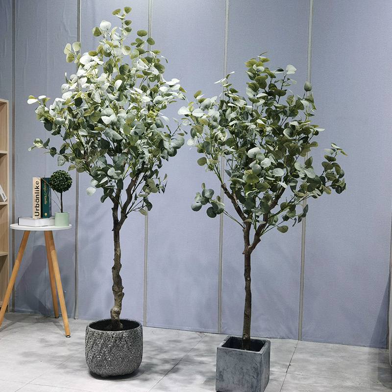 Factory Prijs Green Plant Bonsai Eco-vriendelijke kunstmatige eucalyptusboom voor tuinleverancier Bruiloft Decor Gardening Decoraties