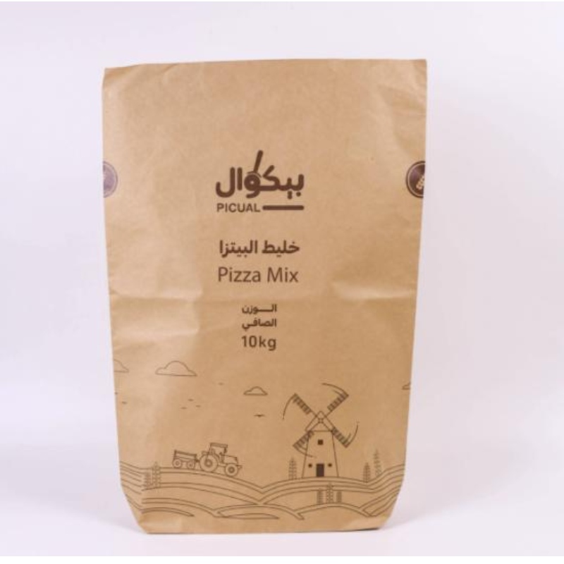Eco -vriendelijke 2kg 25kg 25kg 30 kg aangepaste maïsbroodmeelverpakkingszak papieren zakken met je eigen logo recyclebaar