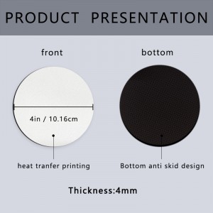 Sublimatie onderzetters lege platenneopreen square ronde onderzetters voor drankjes auto onderzetters sublimatie leeg