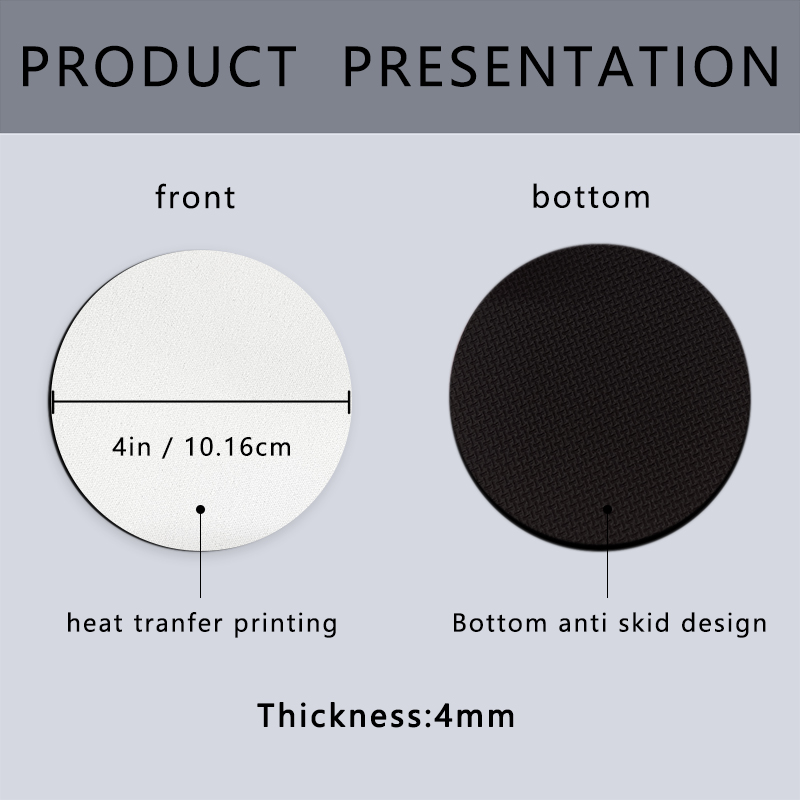 Sublimatie onderzetters lege platenneopreen square ronde onderzetters voor drankjes auto onderzetters sublimatie leeg