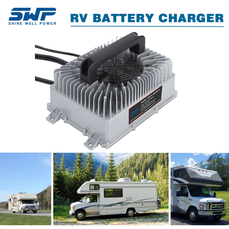 48V golfkar batterijlader vorkheftruck batterijlader hoge output huidige batterijlader 50A met FCC -certificering