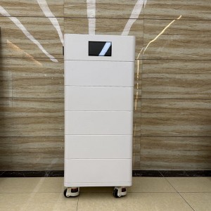 51.2V 100A LIFEPO4 Stapelbaar batterij met slim intelligent LED -scherm 5KWH 10KWH 15KWH 20KWH Max Power tot 40KWH