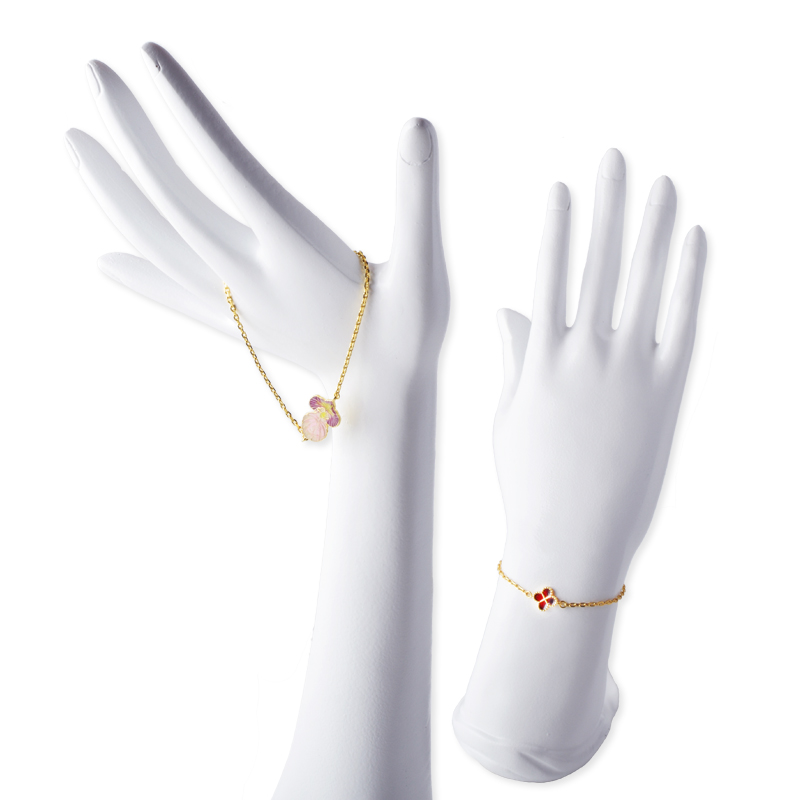 Nieuw 4 Peach Blossoms Hollow A White Shell Peach Blossom Accessoires Armband