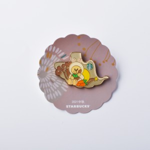 Aangepaste imitatie Email Comic Image Logo Badge, gratis voorbeeldkosten, geschikt voor verzameling, Gold Metal Badge Charms, Pin, Soft Email