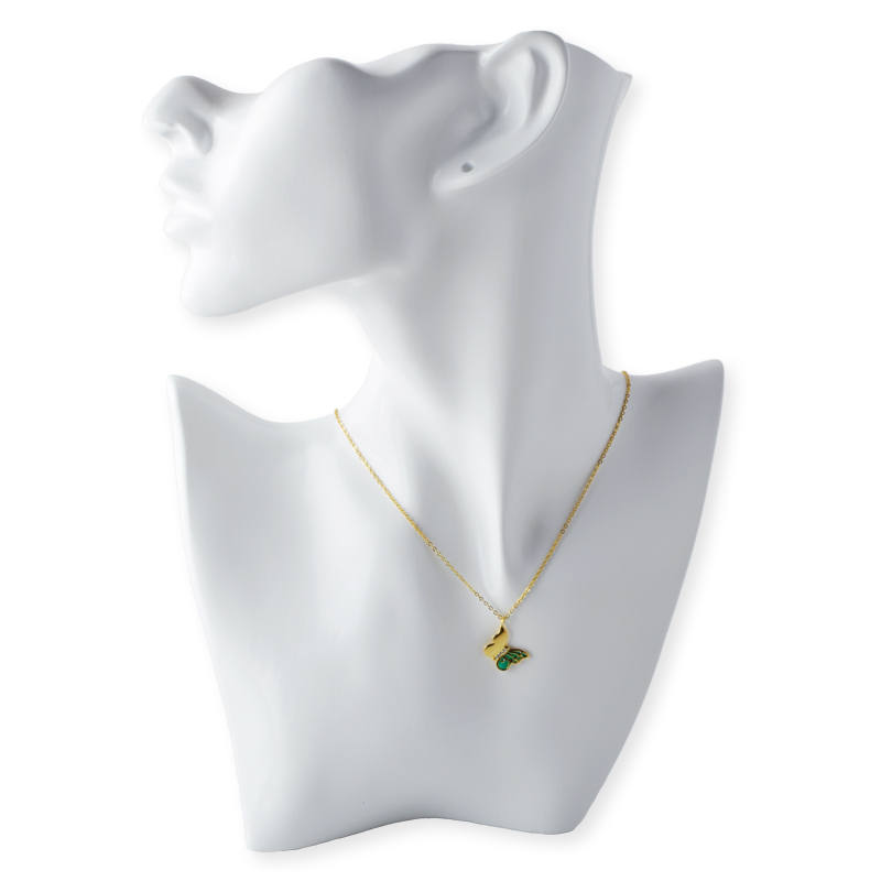 Vlinderpaal steen hanger ketting 45 5 cm