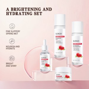 Granaatappelverlichte hydraterende set