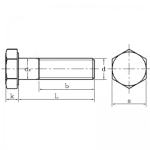 Eigenschapsklasse 12.9 koolstofstalen zeskantbout