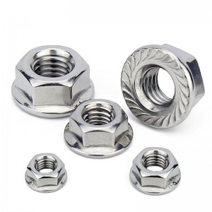 zeskantflensmoer met kartels