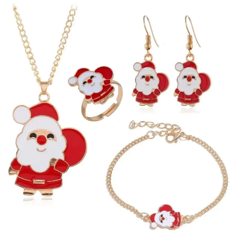 Kerstthema Sieraden Set Rendierklokken Kerstman Kerstboom Ondersteuning Maatwerk