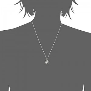 Delicate bloemen hanger ketting echte of gemaakte edelsteen geboortesteen bloem hanger ketting met ketting in sterling zilver, 18