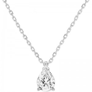 Ovale traan-vormige kunstmatige diamanten hanger laser elegante ketting verstelbaar