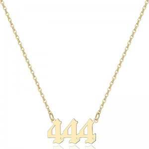 Gouden 444 Guardian kettingnumerologie sieraden