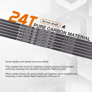 ID4.2mm SP300-1500 koolstofpijlen voor doelschieten