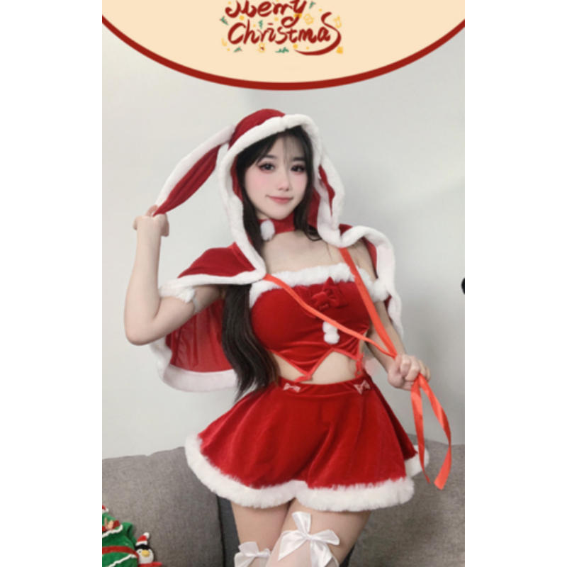 Cosplay kerstkostuums, sexynachtclub uniformen,nieuwjaar\'s verleidelijke sets, puur en onschuldig \