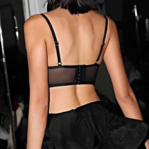 Frans - stijl lingerie. Sexy dun - katoen glad - oppervlakte gaas visbeen korset - stijlbeha. Het laat grote borsten kleiner lijken en voorkomt dat Sagging W7215Price:$199.99