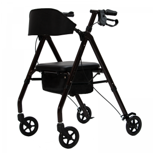 Wide Back Rollator Black