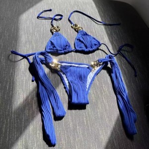 2025 Nieuwe sexy European en Amerikaanse stijl twee-stuk zwempak. Ketting bikini zwempak. Kruis-Grens Foreign Trade Swimwear 8864 Prijs:$79.99