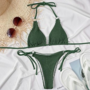 Nieuwe 2025 badkleding. Europese en Amerikaan-stijl sexy twee-Piece Bikini Swimsuits for Women. Stijlvolle buitenlandse handelsbikini\'s voor groothandel 8818 Prijs:$79.99