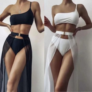 2025 Modenieuwe stijl European en American Style Lace-UP sexy backless bikini drie-stuk set, backless zwempak, verkrijgbaar in voorraad v041 prijs:$79.99