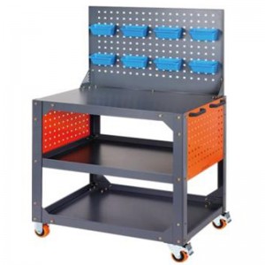 Grijze baas bank bankschroef tafel kar