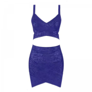 Zomer goud geprinte gebreide Camisole, heup wrap rok set